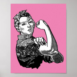 Póster Rosie The Riveter Feminist (Rosa)