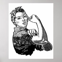Rosie The Riveter Feminist (Transparente-Sin-Llena