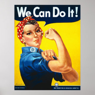 Póster Rosie the Riveter Podemos hacerlo la Segunda Guerr