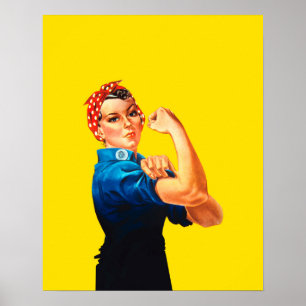 Póster Rosie The Riveter Retro Style Icon