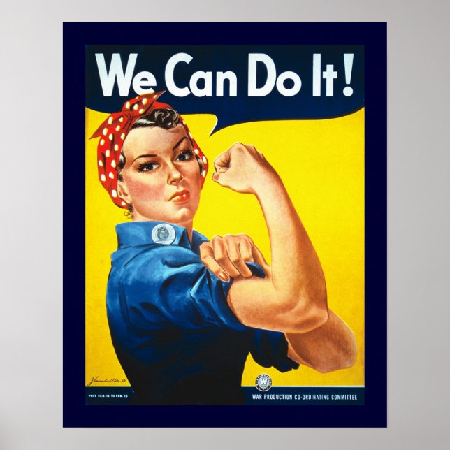 Póster Rosie the Riveter Vintage (Frente)