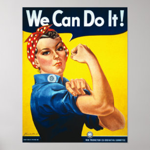 Póster Rosie the Riveter We Can Do It Vintage