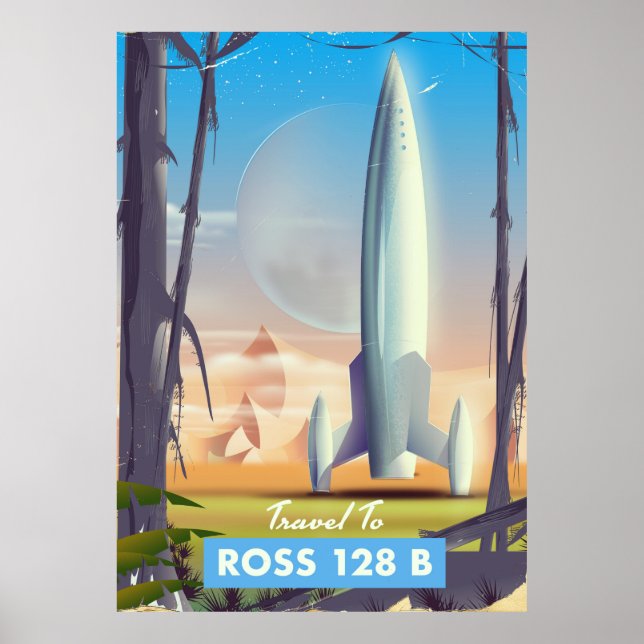 Póster Ross 128 B poster de ciencia ficción (Frente)