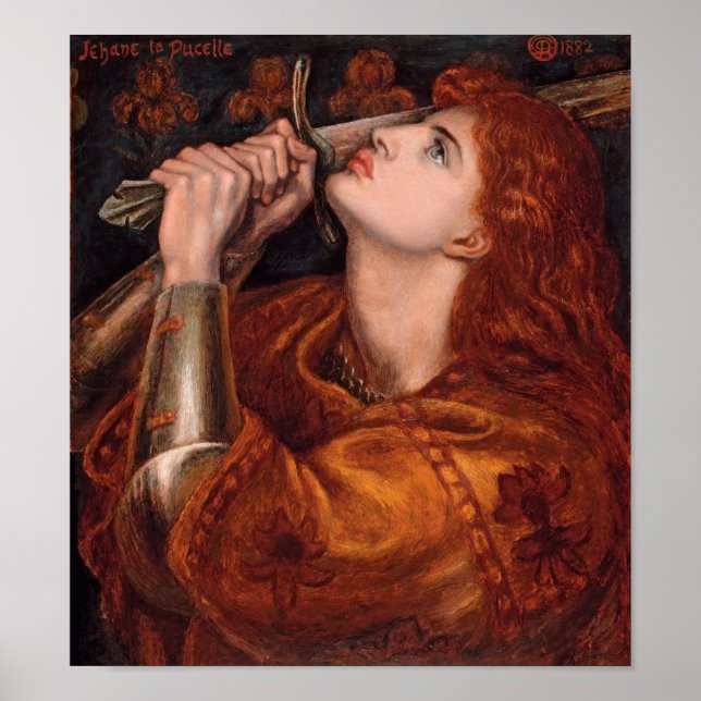 Póster Rossetti Juana de Arco CC0761 Poster de Cardstock (Frente)