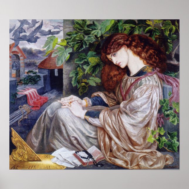 Póster Rossetti - La Pia De Tolomei 1880 (Frente)