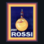 Póster Rossi Apertif Poster publicitario de época 16 x20<br><div class="desc">Popular Anuncio Art Decó para Rossi Apertif. medidas posters 16 x 20</div>