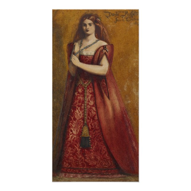 Póster Rosso Vestita por Dante Gabriel Rossetti Glossy (Anverso)