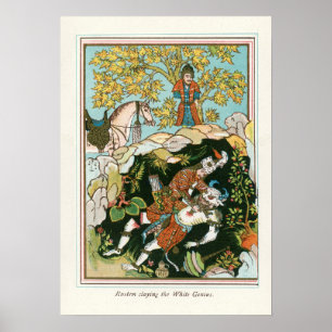 Póster Rostam mata al genio blanco