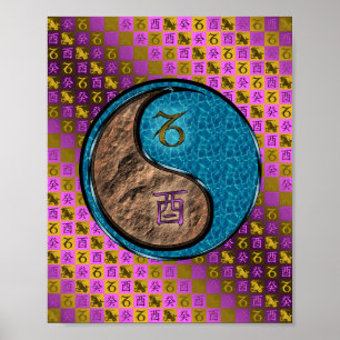 Póster Rostro de Capricornio y Agua