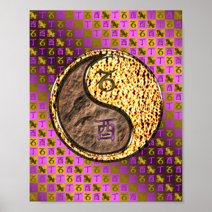 Póster Rostro de Capricornio y Fuego