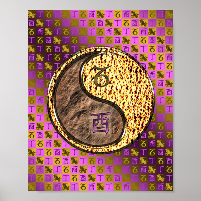 Póster Rostro de Capricornio y Fuego (Frente)