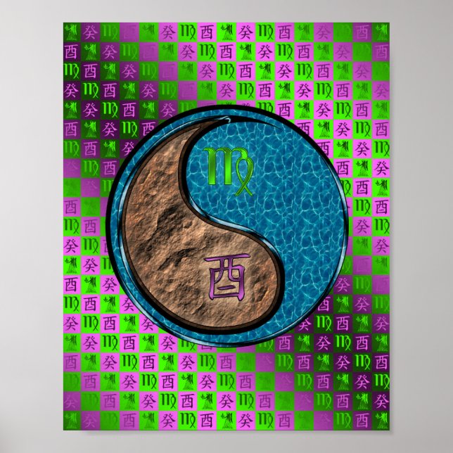 Póster Rostro de Virgo y Agua (Frente)