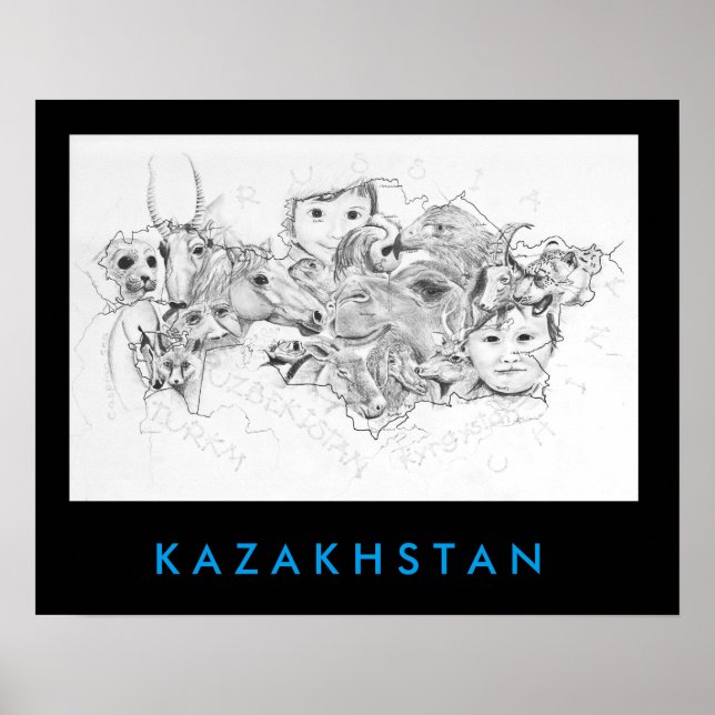 Póster Rostros de Kazajistán (Frente)