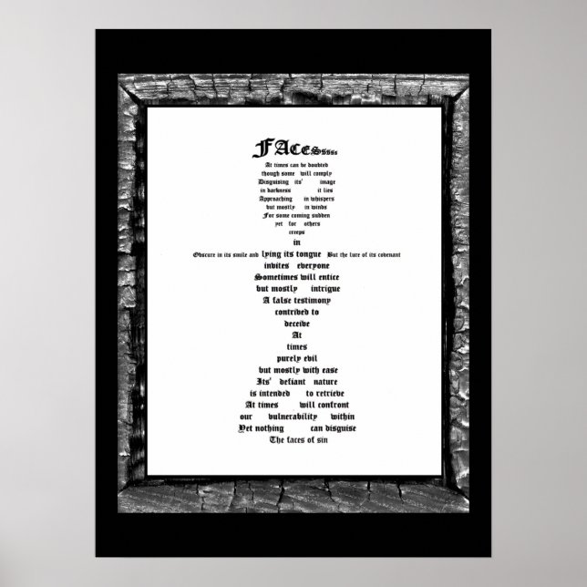 Póster Rostros de pecado (Frente)