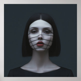 Póster Rostros en la moda