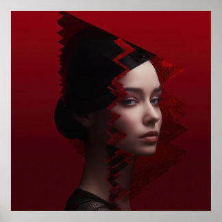 Póster Rostros en la moda