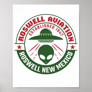 Póster Roswell Aviation Fundada en 1947