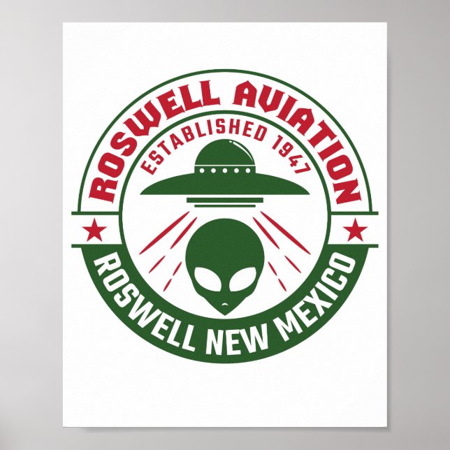 Póster Roswell Aviation Fundada en 1947 (Frente)
