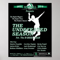 Roswell Jr. Hornets Poster de temporada invencible