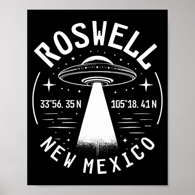 Póster Roswell New Mexico Alien Ufo Area 51  (Frente)