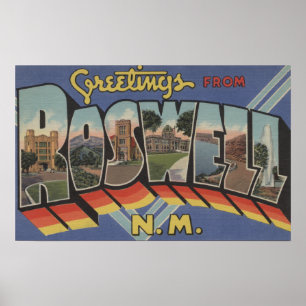 Póster Roswell, New México - escenas grandes de la letra