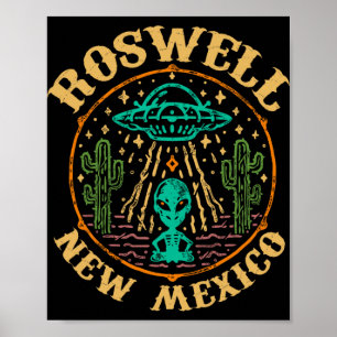Póster Roswell Nm 1947 - Divertido Roswell Aviación Nuevo