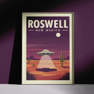 Póster Roswell Nuevo México Antiguo