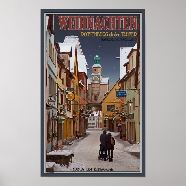 Póster Rothenburg - Navidades de Markusturm (Frente)