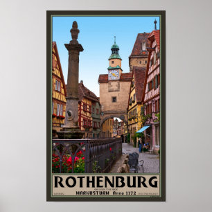 Póster Rothenburg od Tauber - Markusturm