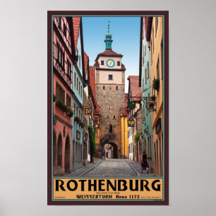 Póster Rothenburg od Tauber - Weisserturm