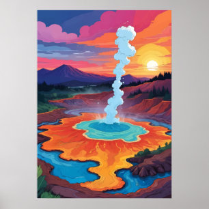 Póster Rotorua Geotermal