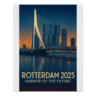 Póster Rotterdam - "Puerto del Futuro