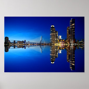 Póster Rotterdam Skyline Cityscape