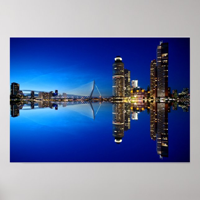 Póster Rotterdam Skyline Cityscape (Frente)