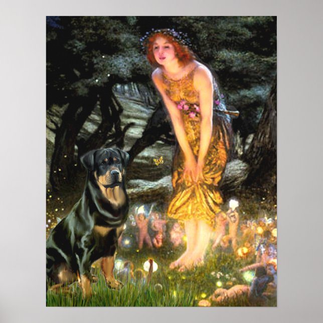 Póster Rottweiler (#3) - Mediada de la noche (Frente)