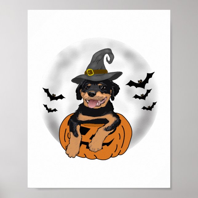 PÓSTER ROTTWEILER HALLOWEEN GIFTS (Frente)
