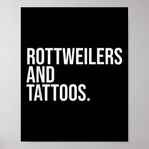 Póster Rottweilers y Tatuajes Dueño de Rottweiler Perro G