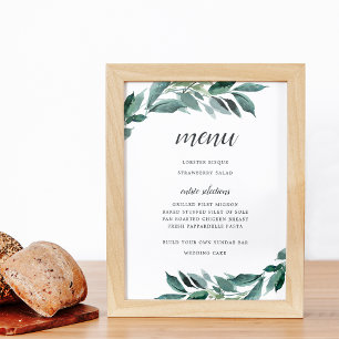 Póster Rótulo Abundant Foliage Menu