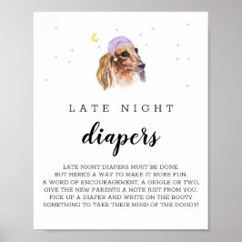 Póster Rótulo acuático Dachshund