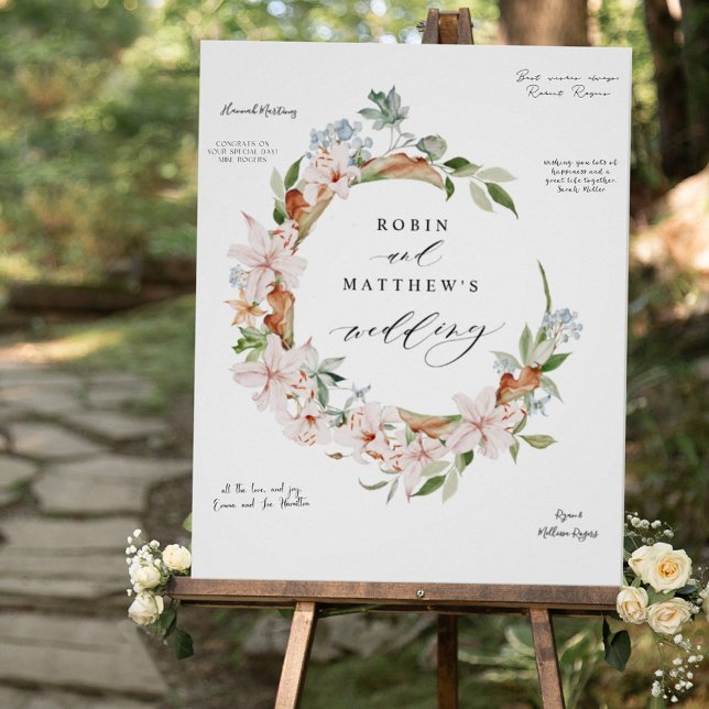 Póster Rótulo alrededor del Rótulo Boda Earthy Blooms (Subido por el creador)