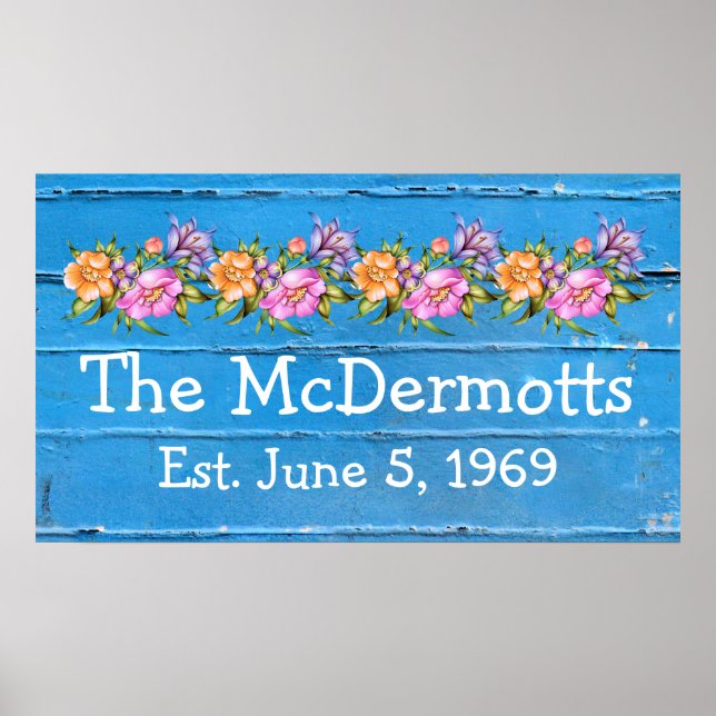 Póster Rótulo/Aniversario de la Casa / Boda - SRF (Frente)