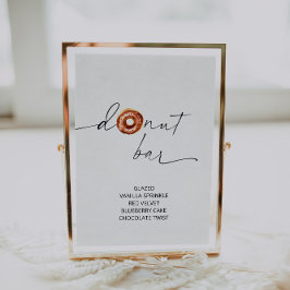 Póster RÓTULO ARCHER Minimalista Donut Bar