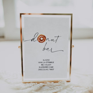 Póster RÓTULO ARCHER Minimalista Donut Bar