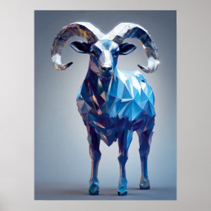 Póster Rótulo Aries Zodiac