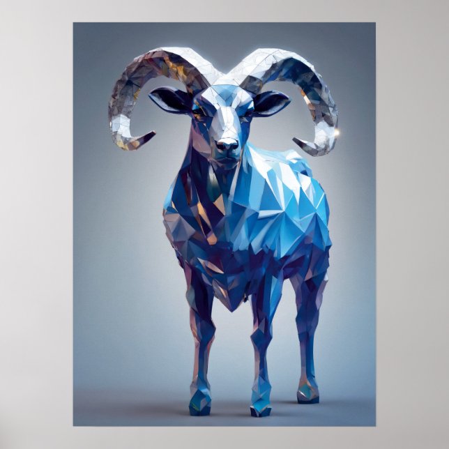 Póster Rótulo Aries Zodiac (Frente)