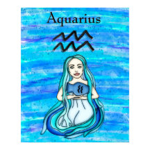 Rótulo Astrologico Aquarius Horoscope Símbolo Zodi