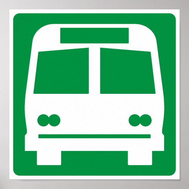 Póster Rótulo Autopista de Parada de Autobús (Frente)
