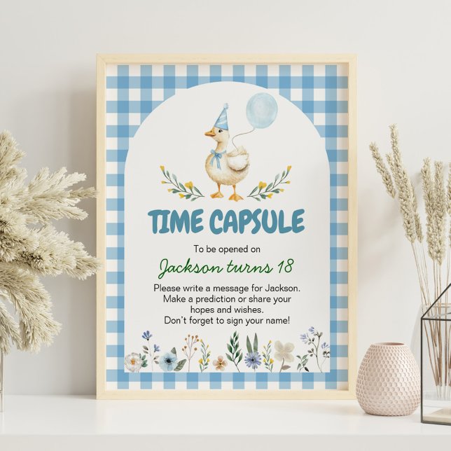 Póster Rótulo azul de la cápsula de la hora de nacimiento (Subido por el creador)