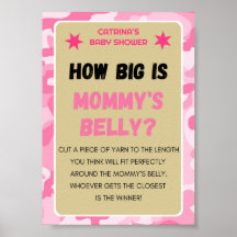 Rótulo Baby Shower de color rosa