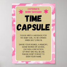 Rótulo Baby Shower de color rosa